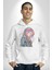 Metal Müzik Çeket Kadın Erkek Beyaz Kapüşonlu Sweatshirt Hoodie 3