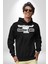 Iki Dakika Insan Ol Dedim Saatine Baktı Yazılı Kadın Erkek Siyah Kapüşonlu Sweatshirt Hoodie 1
