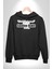 Iki Dakika Insan Ol Dedim Saatine Baktı Yazılı Kadın Erkek Siyah Kapüşonlu Sweatshirt Hoodie 3