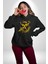 Sebep Olmadan Mutlu Ol Kadın Erkek Siyah Kapüşonlu Sweatshirt Hoodie 3