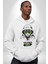 Hacker Kedi Bilgisayar Korsanı Yeşil Gözlük Kadın Erkek Beyaz Kapüşonlu Sweatshirt Hoodie 5