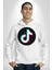 Tiktok Kadın Erkek  Beyaz Kapüşonlu Sweatshirt Hoodie 3