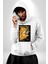 Zenitsu Agatsuma Anime Kadın Erkek Beyaz Kapüşonlu Sweatshirt Hoodie 2