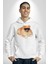 Pomernian Köpek Kadın Erkek Beyaz Kapüşonlu Sweatshirt Hoodie 1
