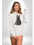 British Shorthair Kedi Kadın Erkek Beyaz Kapüşonlu Sweatshirt Hoodie 5