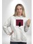 Katar Bayrağı Kadın Erkek Beyaz Kapüşonlu Sweatshirt Hoodie 2
