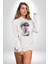Gözlüklü David'in Kafasının Alçı Heykeli Kadın Erkek Beyaz Kapüşonlu Sweatshirt Hoodie 1