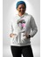 Gözlüklü David'in Kafasının Alçı Heykeli Kadın Erkek Beyaz Kapüşonlu Sweatshirt Hoodie 3