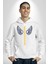 Uçan Hayaller Gökyüzünde Melek Kanatları Kadın Erkek Beyaz Kapüşonlu Sweatshirt Hoodie 1