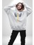 Uçan Hayaller Gökyüzünde Melek Kanatları Kadın Erkek Beyaz Kapüşonlu Sweatshirt Hoodie 2