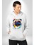 Sulu Boya Pug Köpek Kadın Erkek Beyaz Kapüşonlu Sweatshirt Hoodie 1