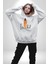 Istanbul Galata Kulesi Kadın Erkek Beyaz Kapüşonlu Sweatshirt Hoodie 2