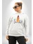 Istanbul Galata Kulesi Kadın Erkek Beyaz Kapüşonlu Sweatshirt Hoodie 4