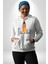 Istanbul Galata Kulesi Kadın Erkek Beyaz Kapüşonlu Sweatshirt Hoodie 5