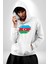 Azerbeycan Bayrağı Kadın Erkek Beyaz Kapüşonlu Sweatshirt Hoodie 1