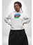Azerbeycan Bayrağı Kadın Erkek Beyaz Kapüşonlu Sweatshirt Hoodie 2