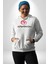 Azerbaycan Seviyorum I Love Azarbaycan Kadın Erkek Beyaz Kapüşonlu Sweatshirt Hoodie 3