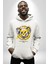Sebep Olmadan Mutlu Ol Kadın Erkek Beyaz Kapüşonlu Sweatshirt Hoodie 4