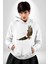 Kartal Özgürlük Kadın Erkek Beyaz Kapüşonlu Sweatshirt Hoodie 2