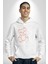 Yükseliş Için Kendin Ol Kadın Erkek Beyaz Kapüşonlu Sweatshirt Hoodie 3