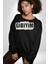 Asgari Üçret Gibiyim Kimse Benle Geçinemiyor Yazılı Kadın Erkek Siyah Sweatshirt 2