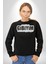 Asgari Üçret Gibiyim Kimse Benle Geçinemiyor Yazılı Kadın Erkek Siyah Sweatshirt 4