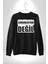Söylediklerimden Sorumluyum Anladıklarınızdan Değil Yazılı Kadın Erkek Siyah Sweatshirt 1