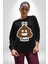Iyi Yedin Espirili Tişört Yazılı Kadın Erkek Siyah Sweatshirt 4