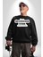 Başıma Güzel Şeylerde Gelsin Istiyorum Mesela Mermi Yazılı Kadın Erkek Siyah Sweatshirt 3