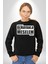 Şahsiyeti Olmayyanla Şahsi Meselem Olmaz Yazılı Kadın Erkek Siyah Sweatshirt 5