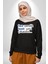 Face Verdik Book Unu Çıkardın. Yazılı Kadın Erkek Siyah Sweatshirt 4