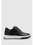 Siyah Deri Erkek Sneaker 1