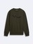 Signli Sıfır Yaka Uzun Kollu Yeşil Sweatshirt 1
