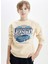 Erkek Çocuk Bisiklet Yaka Baskılı Kalın Sweatshirt D3051A824WN 1