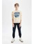 Erkek Çocuk Bisiklet Yaka Baskılı Kalın Sweatshirt D3051A824WN 2