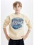Erkek Çocuk Bisiklet Yaka Baskılı Kalın Sweatshirt D3051A824WN 3