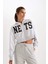 NBA Brooklyn Nets Crop Kalın Fermuarlı Sweatshirt D2362AX24AU 4