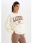 DeFacto Fit NBA Los Angeles Lakers Oversize Geniş Kalıp Bisiklet Yaka Kalın Sweatshirt A9550AX24AU 3