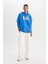 DeFactoFit NBA Wordmark Oversize Geniş Kalıp Kapüşonlu Kalın Sweatshirt A9721AX24AU 2