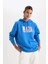 DeFactoFit NBA Wordmark Oversize Geniş Kalıp Kapüşonlu Kalın Sweatshirt A9721AX24AU 3