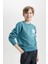 Erkek Çocuk Baskılı Bisiklet Yaka Kalın Sweatshirt D3026A824WN 1