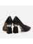 01AYH293920A100 HAKIKI Deri Siyah Kadın Stiletto 5