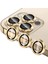 Apple iPhone 12 Pro/11 Pro/11 Pro Max ile Uyumlu Kırılmaz Metal Çerçeveli Kamera Lens Koruyucu Altın-Gold 1