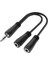 Adaptör 3.5mm Stereo Fiş - 2x3.5mm Soket Stereo 1
