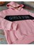 Pembe, Kapüşonlu, Kabartma Yazılı, Şardonlu,kız Çocuk Sweatshirt 3