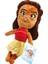 20CM Disney Film Prensesi Maui Moana Hei Pua Peluş Oyuncak Vaiana (Yurt Dışından) 1