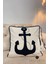 Marin Serisi Çapa Punch Panç Desen Nakışlı Kırlent Kılıfı 1 Adet 43x43cm 5