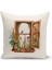 Flower/Vintage Serisi Çift Tarafı Dijital Baskılı 4'Lü Kırlent Kılıfı Seti (Cushion Cover Set) 3