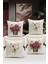 Flower/Vintage Serisi Çift Tarafı Dijital Baskılı 4'Lü Kırlent Kılıfı Seti (Cushion Cover Set) 1