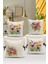 Flower/Vintage Serisi Çift Tarafı Dijital Baskılı 4'Lü Kırlent Kılıfı Seti (Cushion Cover Set) 1
